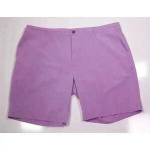 Faherty All Day Shorts Purple Hybrid Performance Fabric Shorts 9" Inseam 42